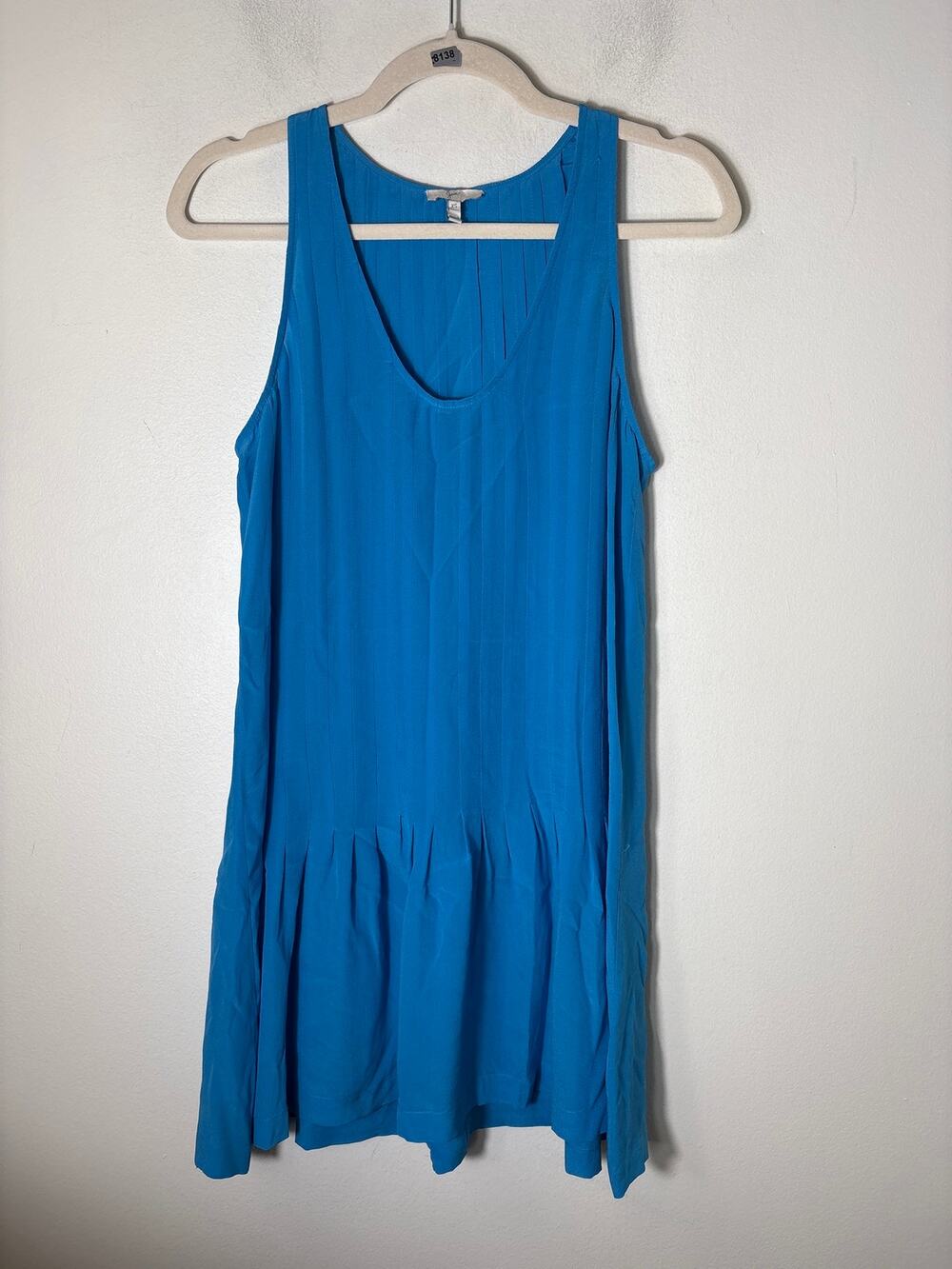 Joie Bright Blue Sleeveless Silk Mini Dress Sz XS